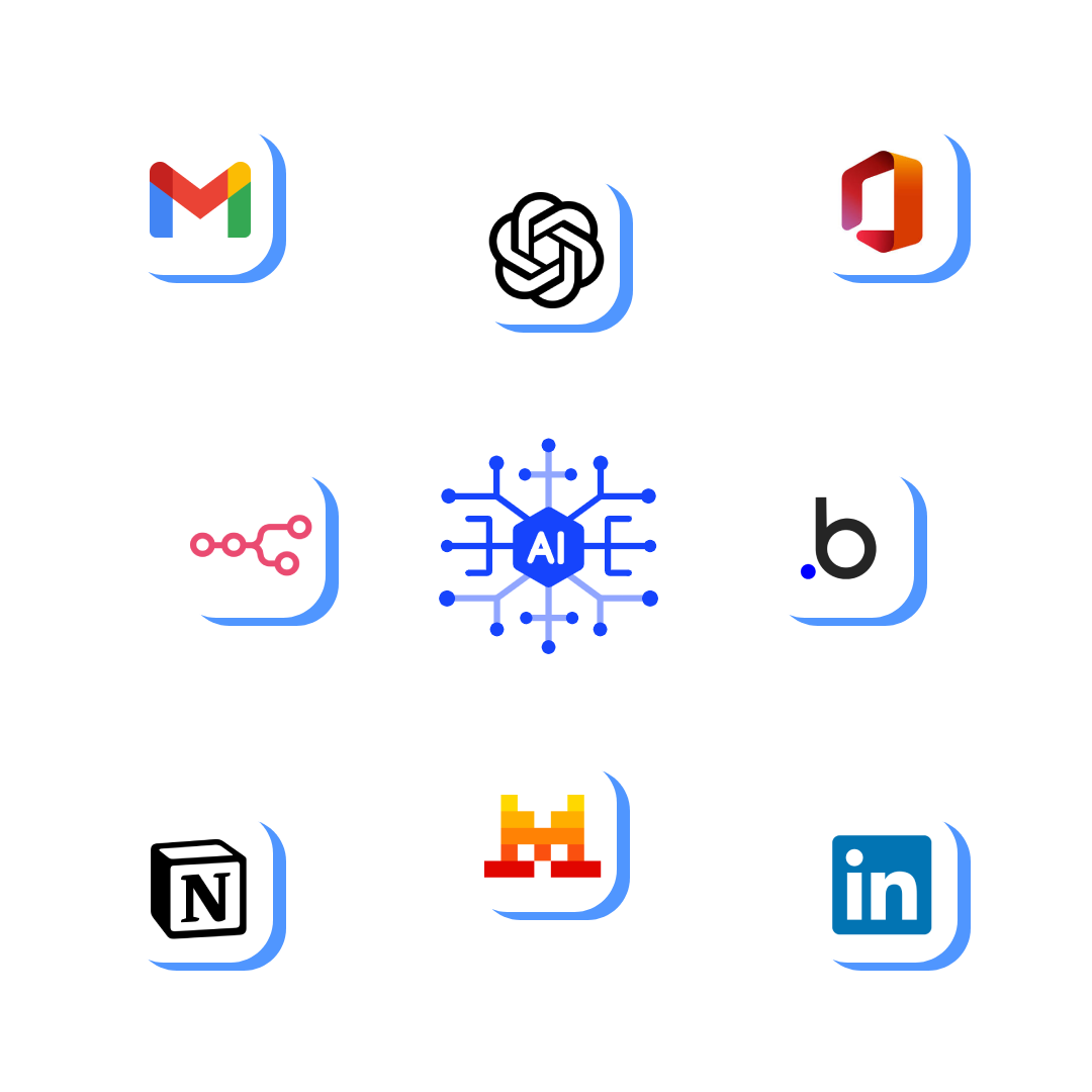 Icônes des solutions Deep Blue AI